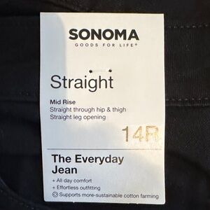 Sonoma Black Straight Leg Women's Jeans